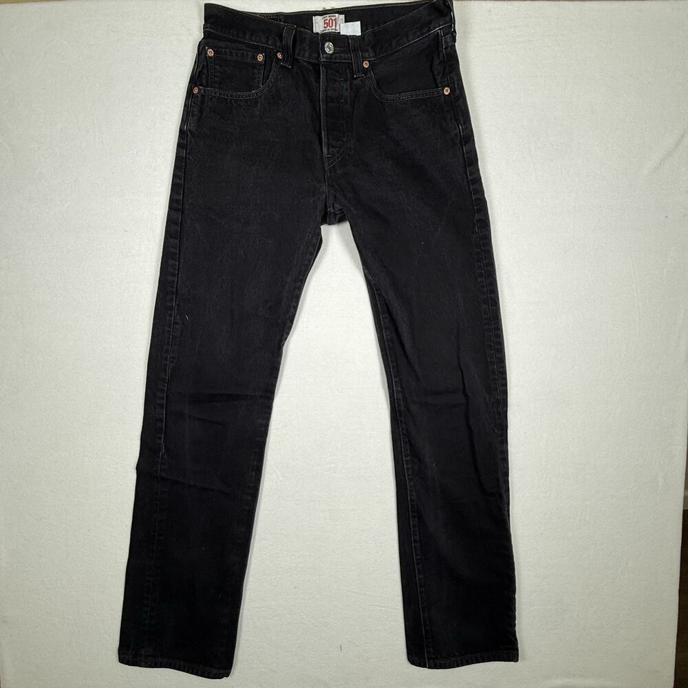 Levi's Strauss 501 Black Jeans Mens Size 31 X 34 Regular Straight Button Fly ‘09